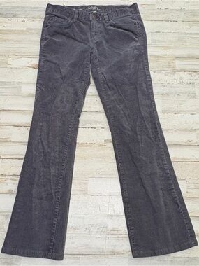Ann Taylor Loft Modern Boot Corduroy Jeans Women 2P Petite Gray Low Rise Stretch